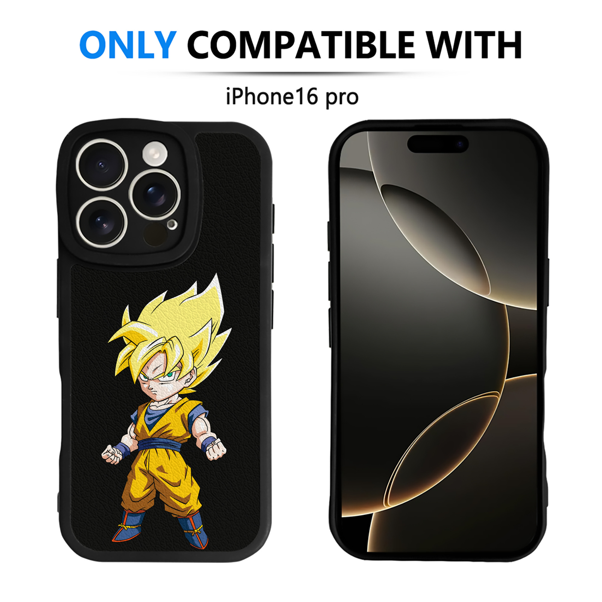 （画像用） ドラゴンボール 孫悟空（そん ごくう）Son Goku カカロット DRAGON BALL Kakarotto 【iPhone 16シリーズ対応】シリコンスマホケース（レザー調） 材質：シリコン
